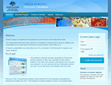 Tablet Screenshot of emissionscalculator.gbrmpa.gov.au
